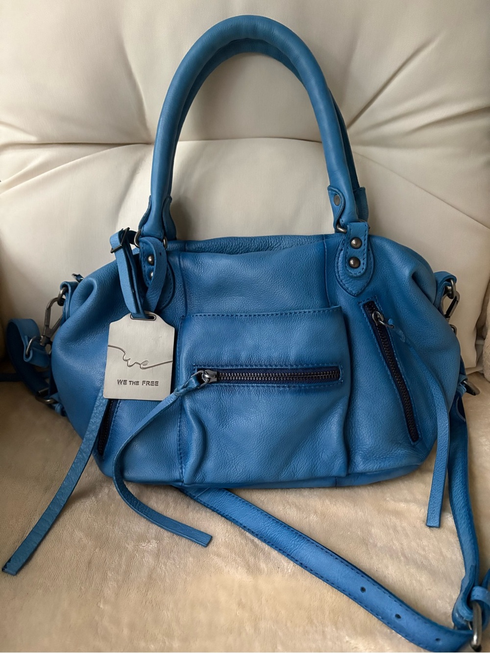 We the Free Baby Emerson tote Santorini Blue🔥Free People